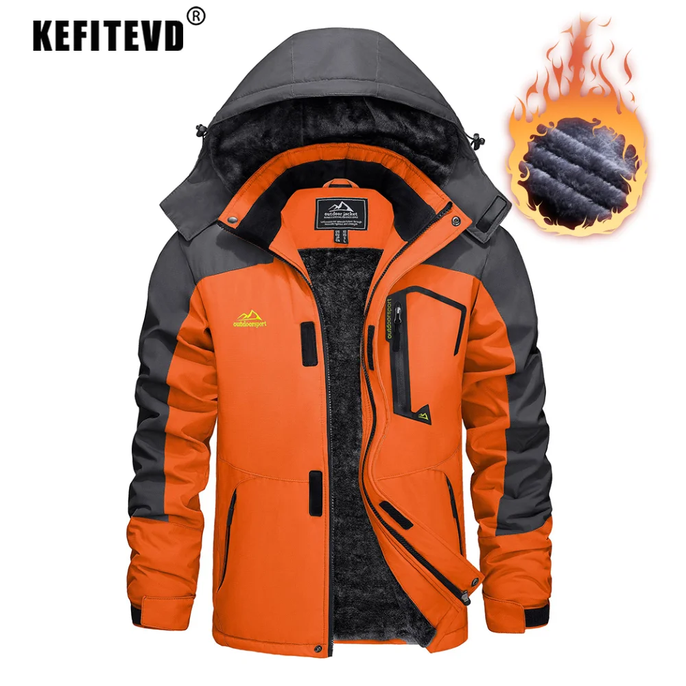 kf-S55b10ef59db84cfd805bf867b822ce89x-KEFITEVD-Men-s-Winter-Ski-Jacket-Waterproof-Warm-Thick-Fleece-Hiking-Jackets-Raincoats-Snow-Jacket-Coats