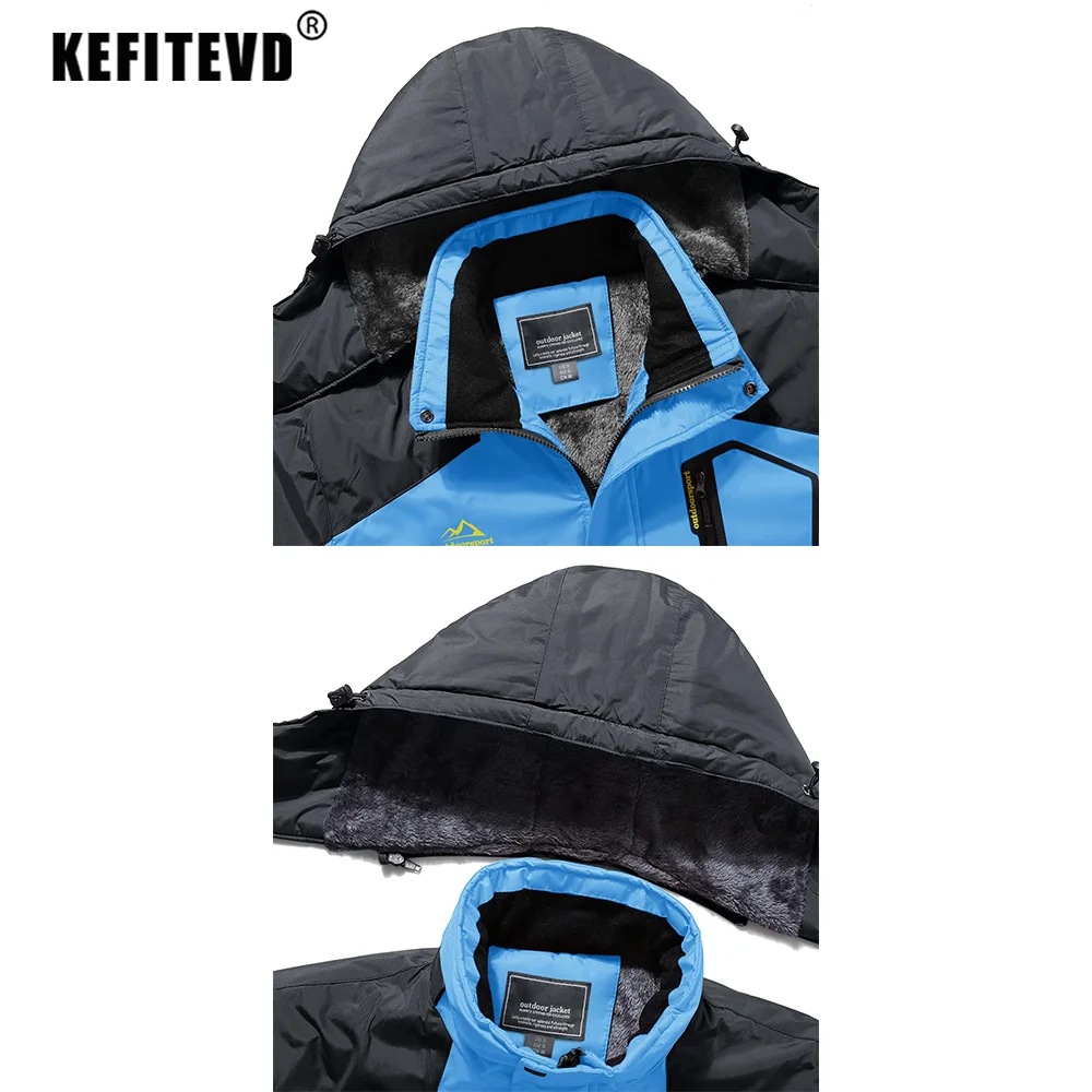 kf-Sb719a316412f4f8d89ddda25230643e80-KEFITEVD-Men-s-Winter-Ski-Jacket-Waterproof-Warm-Thick-Fleece-Hiking-Jackets-Raincoats-Snow-Jacket-Coats